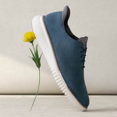コール ハーン COLE HAAN 2,ゼログランド EVO レーザー クイックオン オックスフォード mens （ネイビーブレザーヌバック/キャッスルロック/アイボリー）