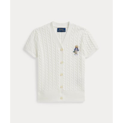ポロ ラルフ 置き目レン POLO RALPH LAUREN (ガールズ 2才～6才)Polo ベア 有線テレビ 綿織物 Vのど首 ジレー （100白いこと）