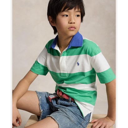 ポロ ラルフ 置き目レン POLO RALPH LAUREN (ボーイズ 8才～20才)ストライプド 綿織物 遊撃手捩り ラガー プルオーバー （999マルチ色合い）