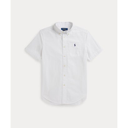 ポロ ラルフ 置き目レン POLO RALPH LAUREN (ボーイズ 8才～20才)綿織物 シアサッカー 遊撃手捩り プルオーバー （100白いこと）