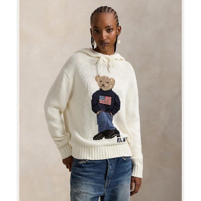 ポロ ラルフ 置き目レン POLO RALPH LAUREN Polo ベア フーデッド プルオーバー （101自然的）