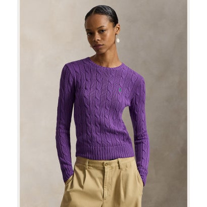 ポロ ラルフ 置き目レン POLO RALPH LAUREN 有線テレビ編み物 綿織物 労働者の一団のど首 ティーシャツ （500パープル）