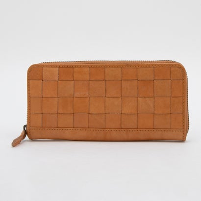 ズッケロ zucchero 【zucchero】長財布 本革 ラウンド型 大容量 シンプル レザーメッシュ （BROWN）