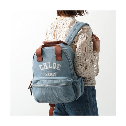 クロエ Chloe Chloe Kids バックパック C20867 コットン リュック （Z10/DENIM-BLUE/ブルー）｜LOCOMALL（ロコンド公式ストア）