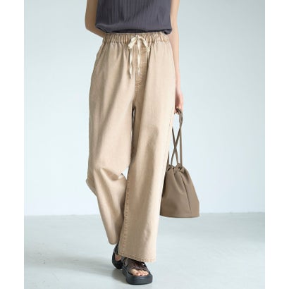 コーエン coen 【人気カラー”グレー”WEB限定再入荷！】コットンレーヨンデニムワイドパンツ （BEIGE）