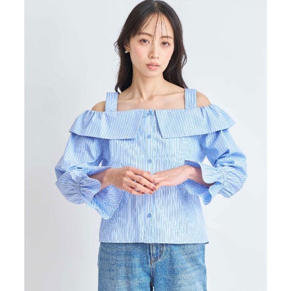 ノエラ NOELA ストライプブラウス （ブルー） 10,868円