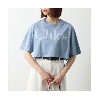 クロエ Chloe Chloe Kids 半袖 ティーシャツ C20859 ロゴタイプ カットソー （821/BLUE/青碧）