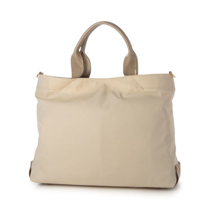 ラ バガジェリー LA BAGAGERIE ツイルナイロン×エナメル 2WAYトートバッグ Mサイズ （アイボリー）