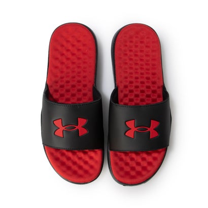 アンダーアーマー UNDER ARMOUR メンズ シャワーサンダル IGNITE__26SS UAイグナイトプロ8 フィックス 6010383 （Black / Black / Red）