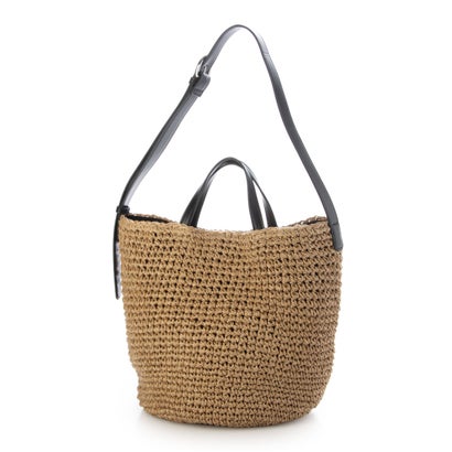 カシュカシュ cache cache カシュカシュ cachecache / 丸底バケットクロッシュ2wayトート カゴバッグ （BK）