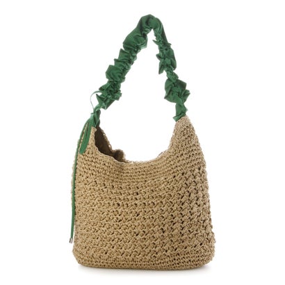 カシュカシュ cache cache カシュカシュ cachecache / ドロストフリルハンドル地柄編みトート カゴバッグ （GN） 6,604円