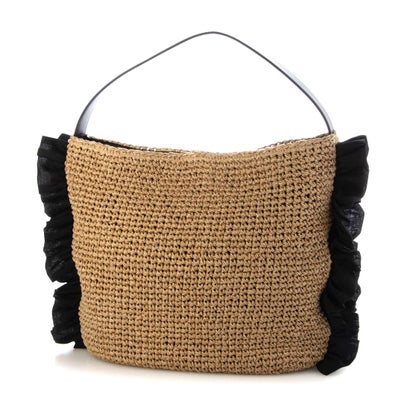 カシュカシュ cache cache カシュカシュ cachecache / サイドフリルワンンハンドルトート カゴバッグ (BK)