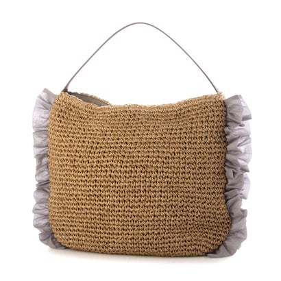 カシュカシュ cache cache カシュカシュ cachecache / サイドフリルワンンハンドルトート カゴバッグ （GY）