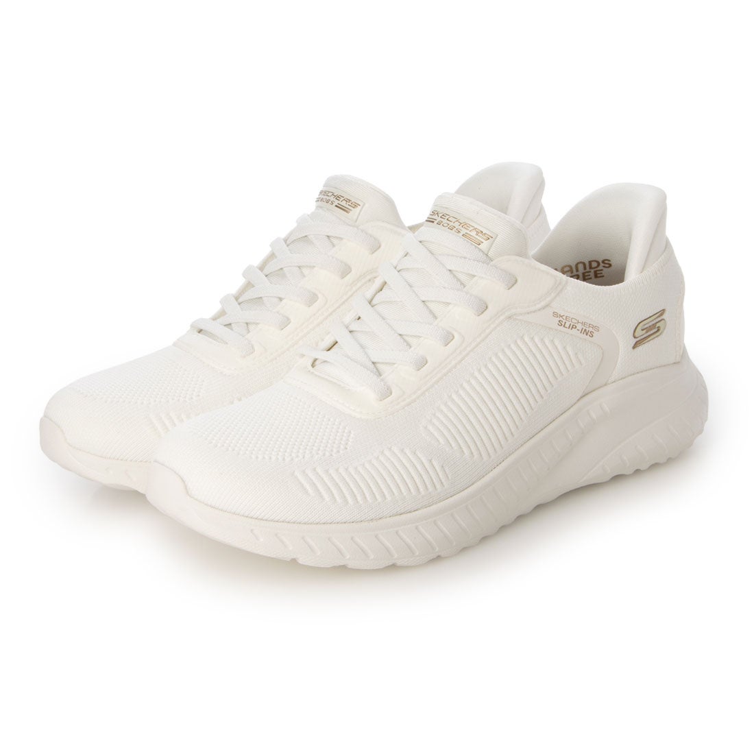 スケッチャーズ SKECHERS レディース ウォーキングシューズ BOBS W 26SS BOBS SQUAD CHAOS-CURRENT MUSE 117497W （ホワイト）