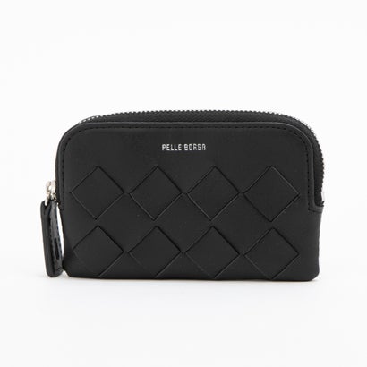 ペレボルサ PELLE BORSA ラウンドファスナーキーポーチ （ブラック）