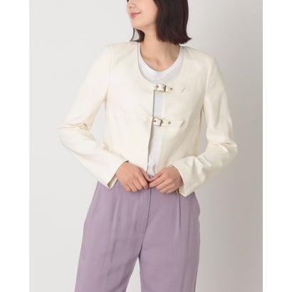 デニーローズ DENNY ROSE ダブルBTポイントノーカラージャケット （WHITE）