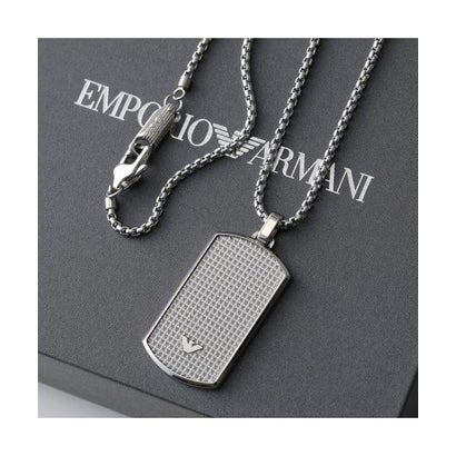 エン急性灰白髄炎 アルマーニ EMPORIO ARMANI EMPORIO ARMANI 首飾り EGS2986040 鷲ロゴタイプ （しろがね色） メンズジュエリー・アクセサリー-ジュエリー・アクセサリー