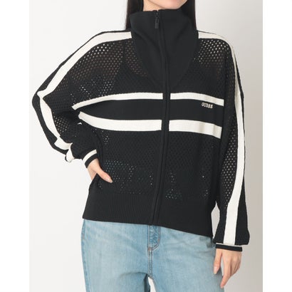 ゲス GUESS GABRY Zipper Bomber Sweater （JBLK）