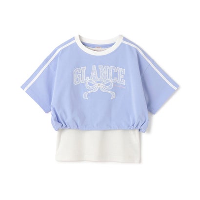 メゾピアノジュニア mezzo piano junior サイドラインレースアップリケTシャツ&タンクトップセット (サックス)|LOCOMALL(ロコンド公式ストア)