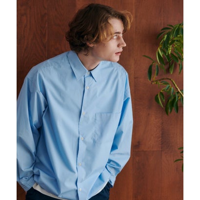 メゾンクラブ MAISON CLUB Broad Drawcord Box Shirt （サックスブルー）