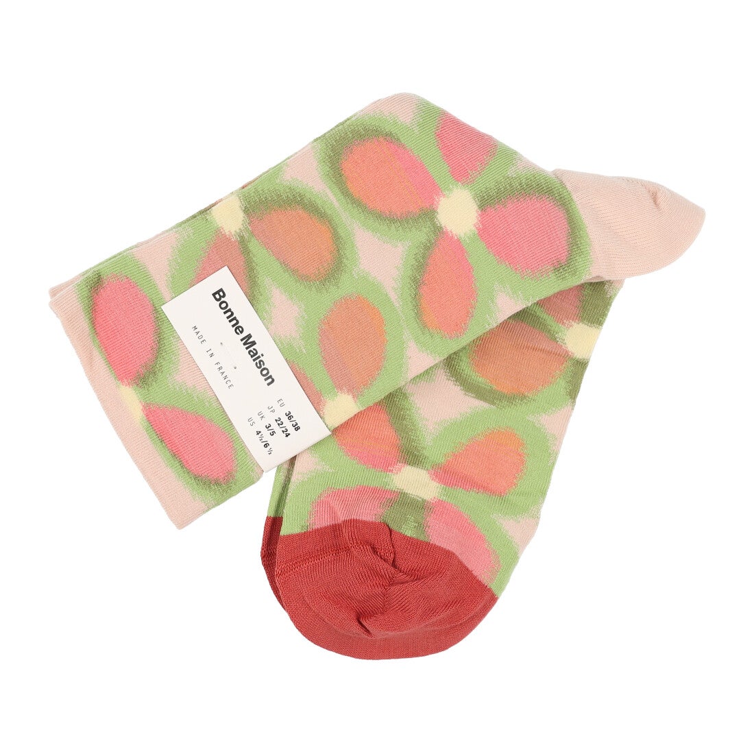 ボンヌメゾン Bonne Maison エジプトコットン 靴下 （Fleurs FS901）