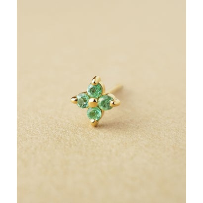テイクアップ TAKE-UP 【 Solo Pierce】[ セカンドピアス] K18エメラルド ハーフピアス （イエローゴールド）