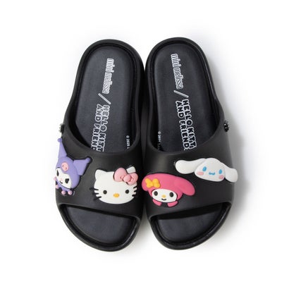メリッサ melissa MINI MELISSA FREE PLATFORM SLIDE + HELLO KITTY AND FRIENDS INF （BLACK）