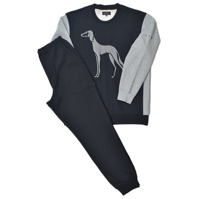 アダバット リラックスウェア　アンダーウェア adabat RELAX WEAR / UNDER WEAR 長袖クルーネックパジャマ （クロ）｜LOCOMALL（ロコンド公式ストア）