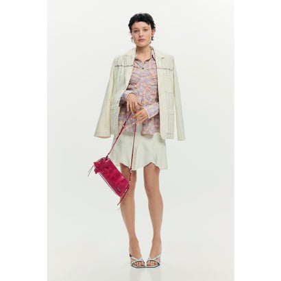 デシグアル Desigual 引きつける付き添い人ミディアムサイズのなめし革風御徒面子 （サクラ色/赤いこと）