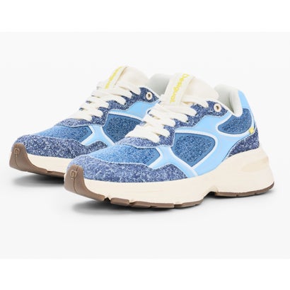 デシグアル Desigual コンビネーションランナースニーカー （青色）
