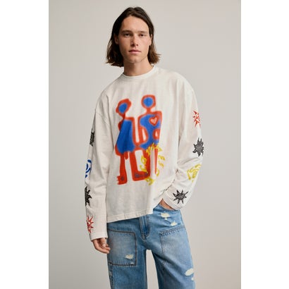 デシグアル Desigual プリントコットンTシャツ （ホワイト）