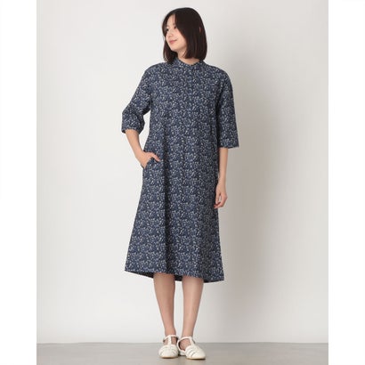 ファイン FINE 手描き花柄ワンピース （ネイビー） 6,952円