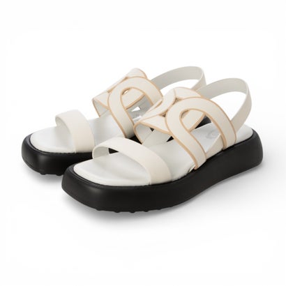 トッズ TOD\u0027S SANDALO GOMMA GOM 11K CATENA PELLE （WHITE）