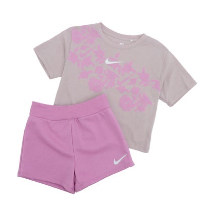 ナイキ NIKE ジュニア Tシャツハーフパンツセット NKG LACE IT UP FT SHORT SET 36N832 （ピンク）