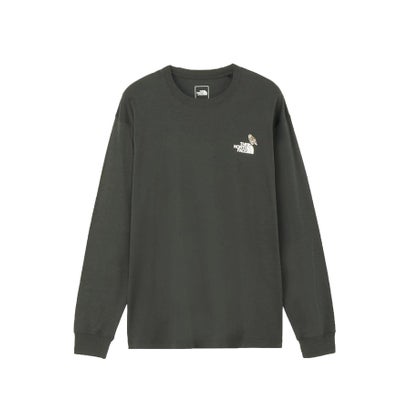 ザ・ノース・フェイス THE NORTH FACE 【日本定め事品】L/S ZOO PICKER TEE ロゴタイプティーシャツ 半袖（濃灰色薄墨色）