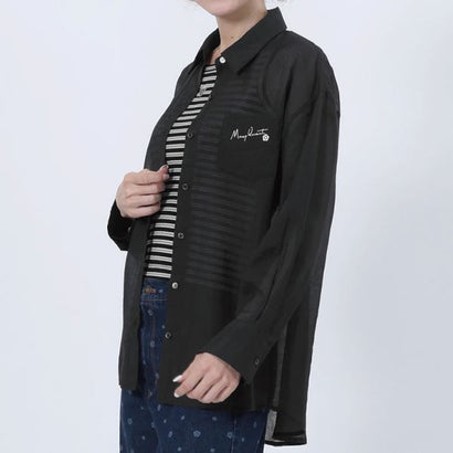 マリークワント MARY QUANT シアーUVシャツ ブラウス （ブラック）