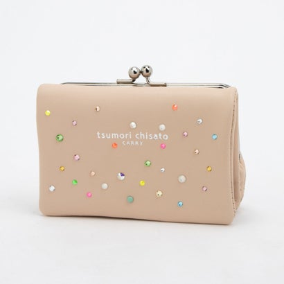 ツモリチサト キャリー tsumori chisato CARRY キラキラ石 がま口 2つ折り財布 （ベージュ）｜LOCOMALL（ロコンド公式ストア）