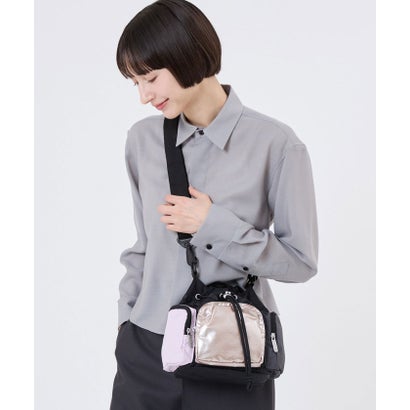 レスポートサック LeSportsac CONV DRAWSTRING CRSSBDY （ブラック/ローズゴールドシャイン/ピンク）｜LOCOMALL（ロコンド公式ストア）