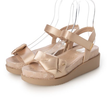 ブリジット バーキン Bridget Birkin リボンベルトジャガードサンダル （ベージュ雑材）