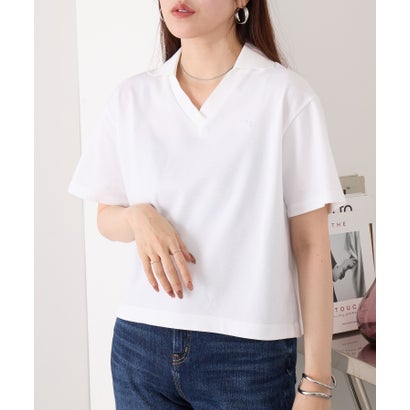 ラコステ LACOSTE 【日本正規品】 ワンポイントロゴ スキッパーポロシャツ PF019J-99 (ホワイト)|LOCOMALL(ロコンド公式ストア)