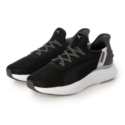 ピューマ PUMA SOFTRIDE HARMONY LCM EASE IN（ソフトライド 音楽的調和 LCM イーズイン）バンジーレーススニーカー 313768 （プーマブラック/ラベンダー受けが良い） スニーカー-レディース靴-靴