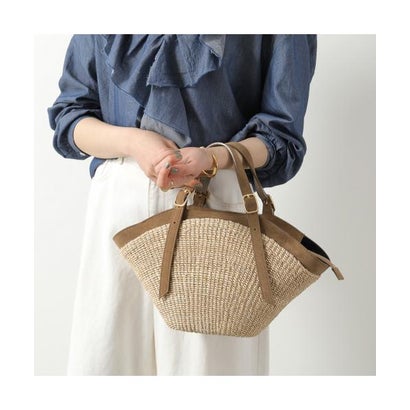 ヴィオラドーロ VIOLAd\u0027ORO VIOLAd\u0027ORO カゴ御徒面子 MIRO V-9006 ハンドバック （NATURAL×TAUPE）