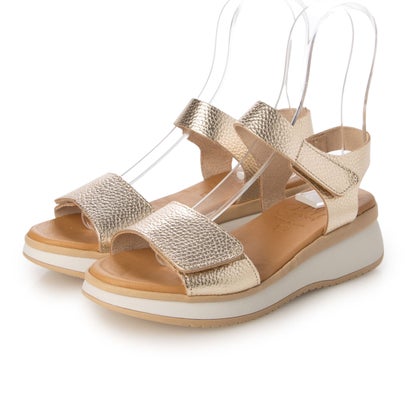オー マイ サンダルズ Oh my Sandals ベルクロローヒールサンダル （ゴールド）