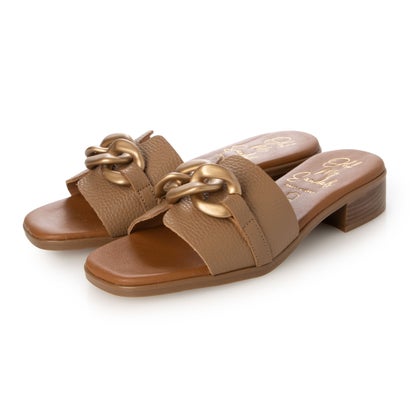 オー マイ サンダルズ Oh my Sandals メタルオーナメントミュールサンダル （オーク材）