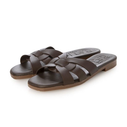 オー マイ サンダルズ Oh my Sandals フラットレザーミュールサンダル （暗然たる赤銅色）