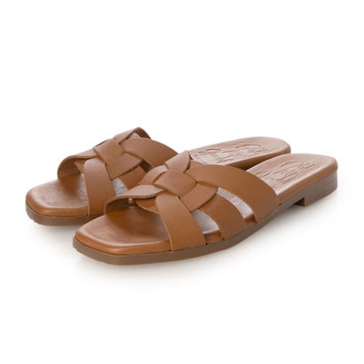 オー マイ サンダルズ Oh my Sandals フラットレザーミュールサンダル （赤銅色）