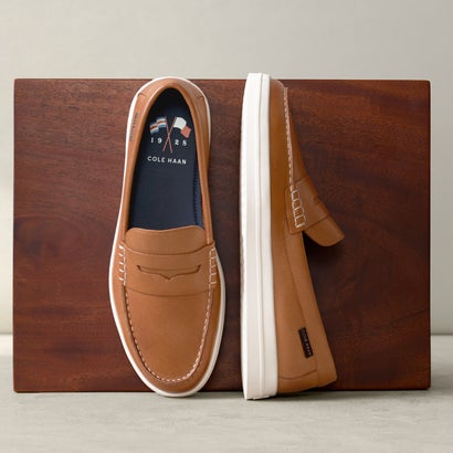 コール ハーン COLE HAAN ナンタケット ドリフト ペニー ローファー mens （CHブリティッシュタン/アイボリー）