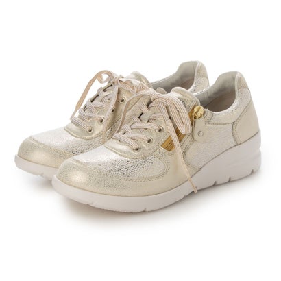 フィットジョイ FITJOY 5 eyelet 軽量ストレッチヒールアップスニーカー （GOLD）