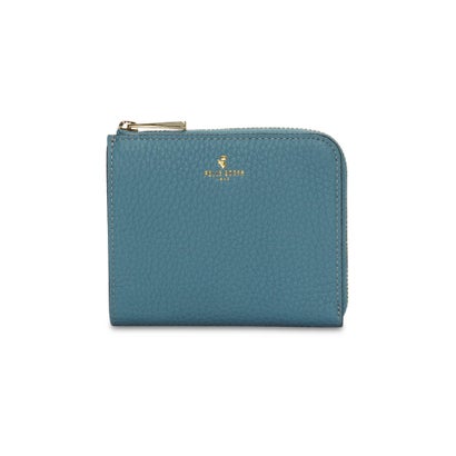 ペレボルサ PELLE BORSA コンパクト財布 （ブルーグレー）