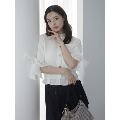 エイミーイストワール EIMY ISTOIRE アタッチドハーフスリーブカーディガン （OFF WHITE）｜LOCOMALL（ロコンド公式ストア）
